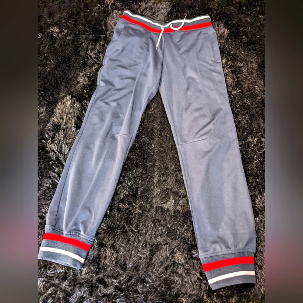Mossimo navy blue with striped trim track pants